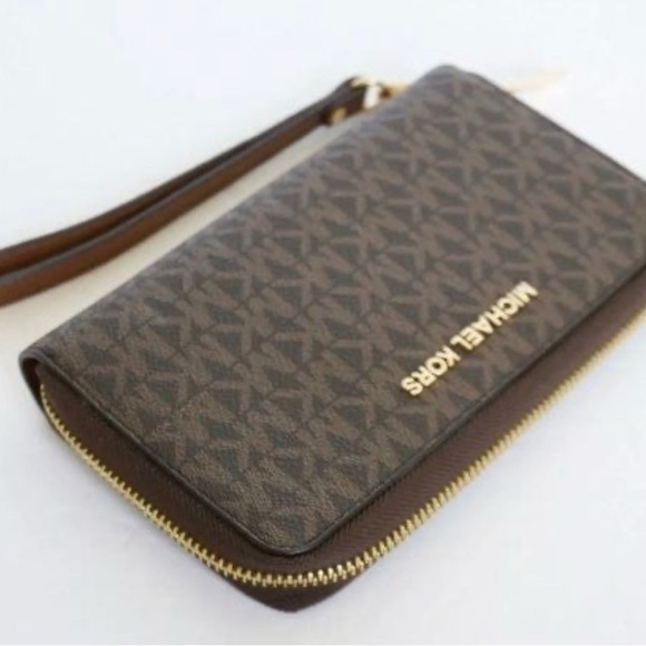 Michael Kors Brown Wristlet Wallet - Picture 1 of 8